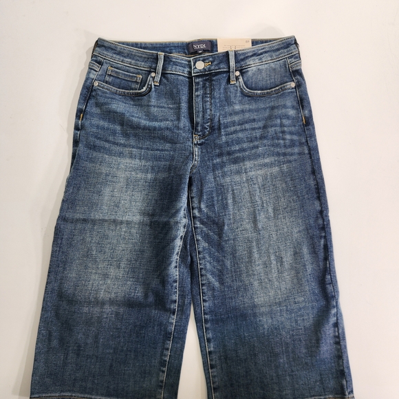 NYDJ Denim - Nydj Womens Size 8P Petite Jeans Crop Wide Leg pedal pusher seline Stretch 01